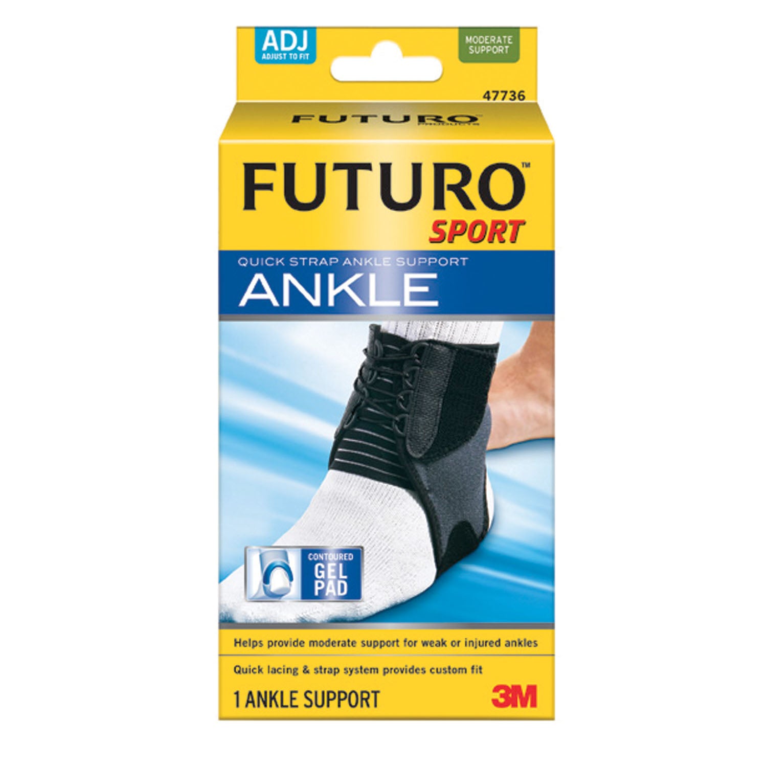 Ankle Brace, Adjustable, 2/pk, 6 pk/cs