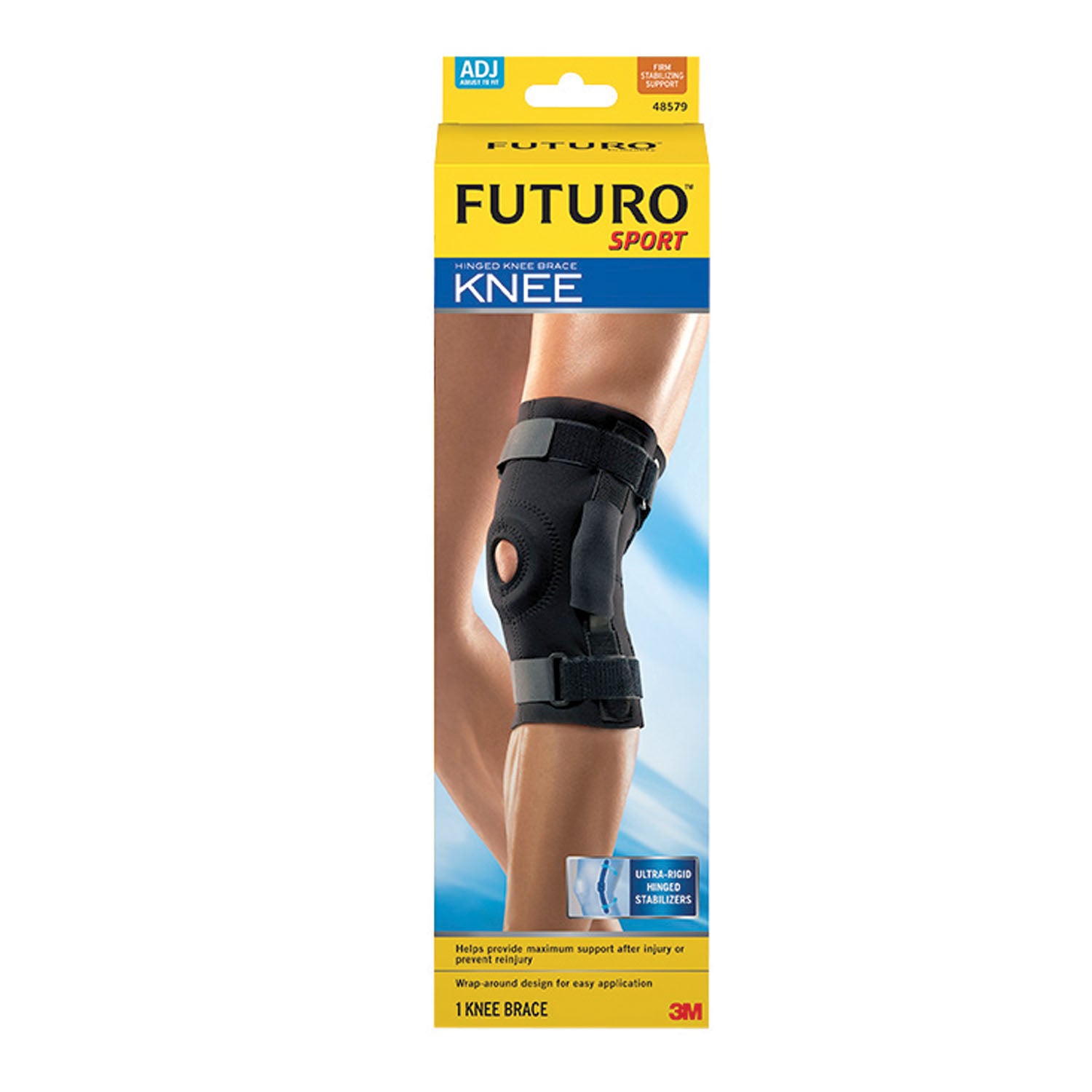 Knee Brace, Hinged, Adjustable, 3/pk, 4 pk/cs