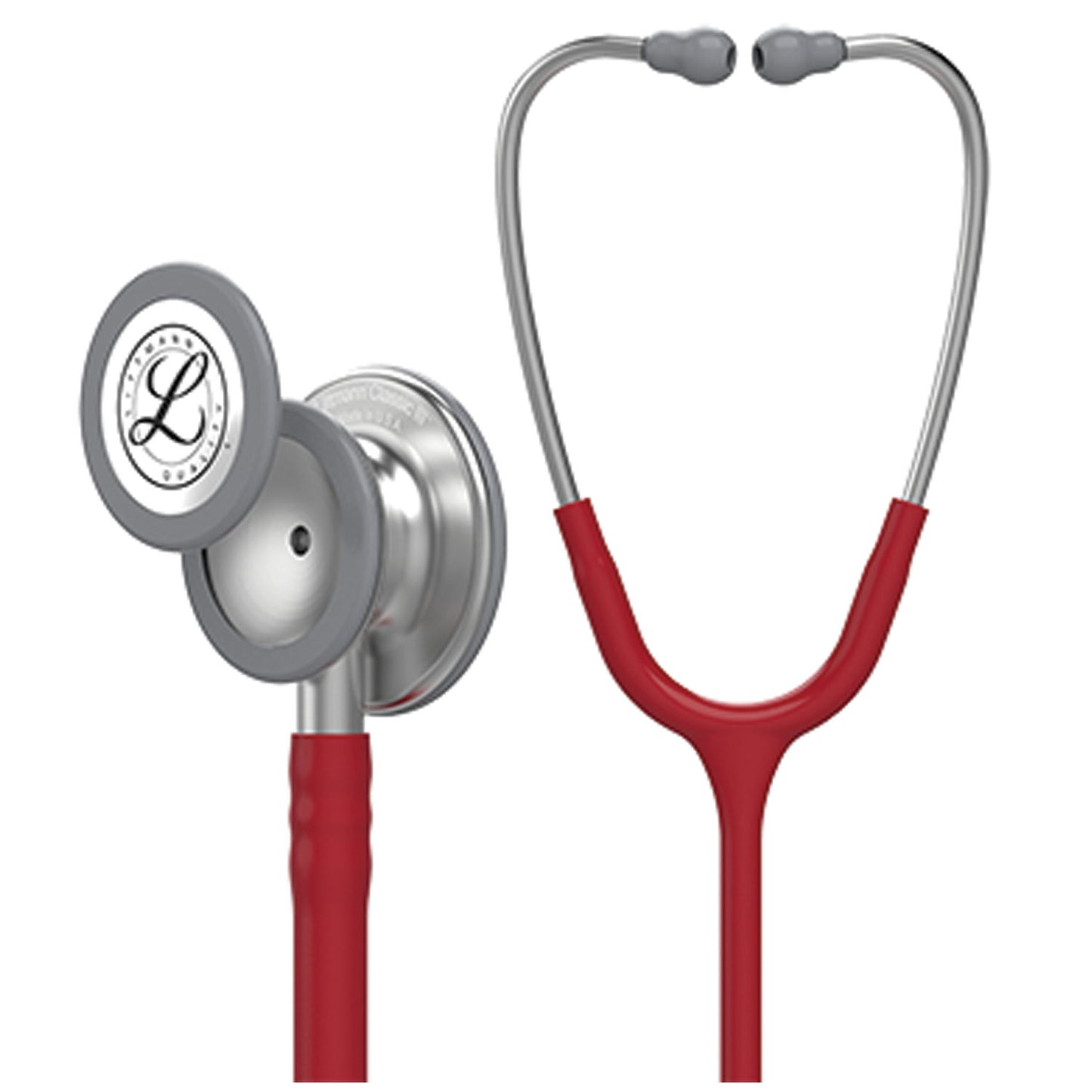 Stethoscope, Standard-Finish Chestpiece, Burgundy Tube, 27" (Continental US+HI Only) (Littmann items are only available for sale online by distributors authorized by 3M Littmann)