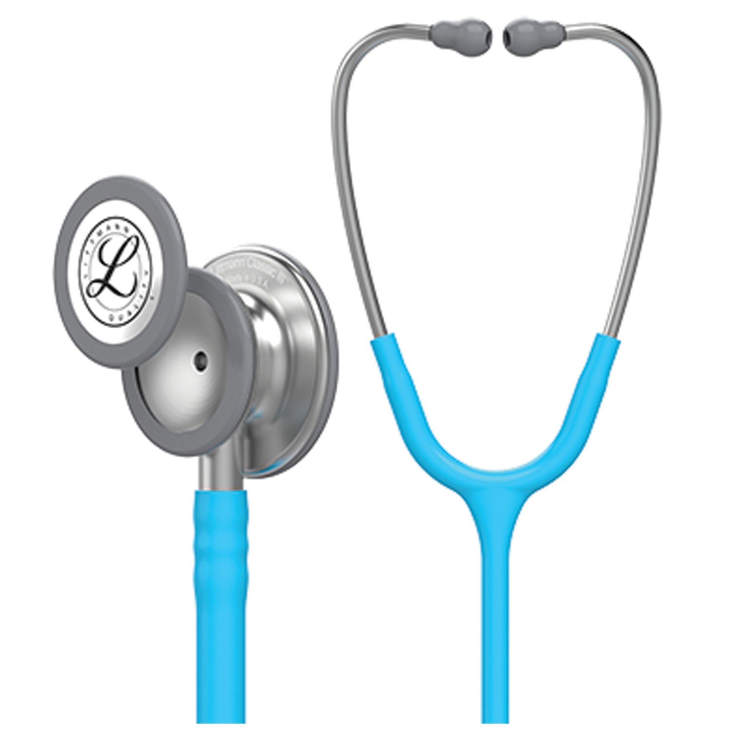 Stethoscope, Standard-Finish Chestpiece, Turquoise Tube, 27" (Continental US+HI Only) (Littmann items are only available for sale online by distributors authorized by 3M Littmann)