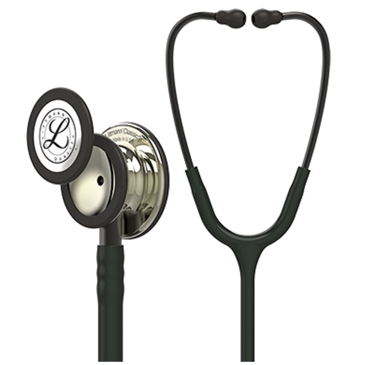 Stethoscope, Champagne Chestpiece, Black Tubing, 27" (Continental US+HI Only) (Littmann items are only available for sale online by distributors authorized by 3M Littmann)