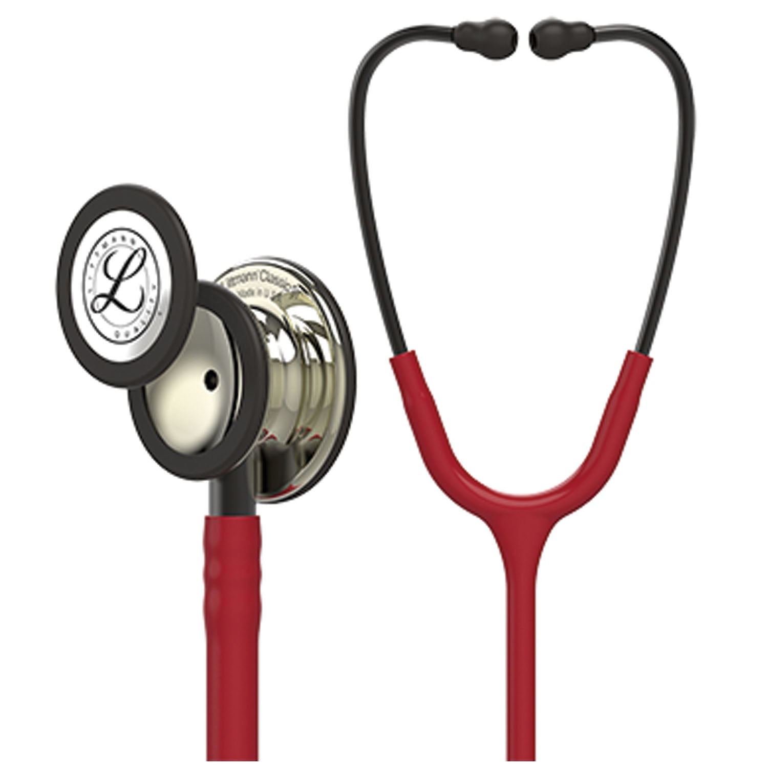 Stethoscope, Champagne Chestpiece, Burgundy Tubing, 27" (Continental US+HI Only) (Littmann items are only available for sale online by distributors authorized by 3M Littmann)