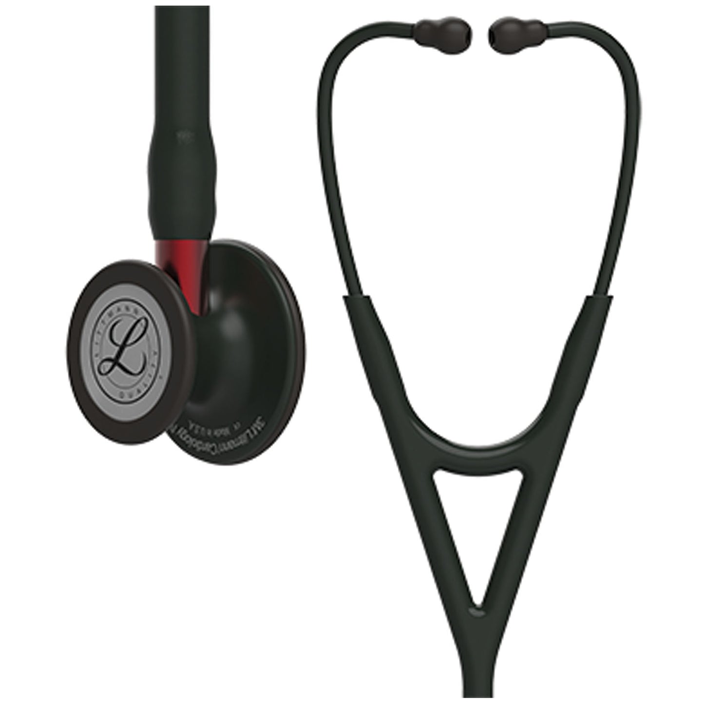 Stethoscope, Black Finish Chestpiece, Black Tube, Red Stem and Black Headset, 27" (Continental US+HI Only) (Littmann items are only available for sale online by distributors authorized by 3M Littmann)