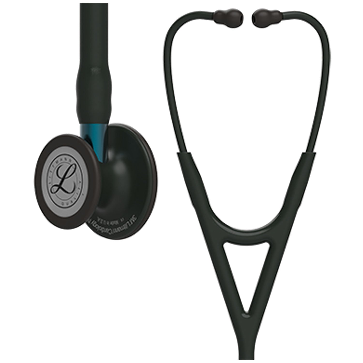 Stethoscope, Black Finish Chestpiece, Black Tube, Blue Stem and Black Headset, 27" (Continental US+HI Only) (Littmann items are only available for sale online by distributors authorized by 3M Littmann)