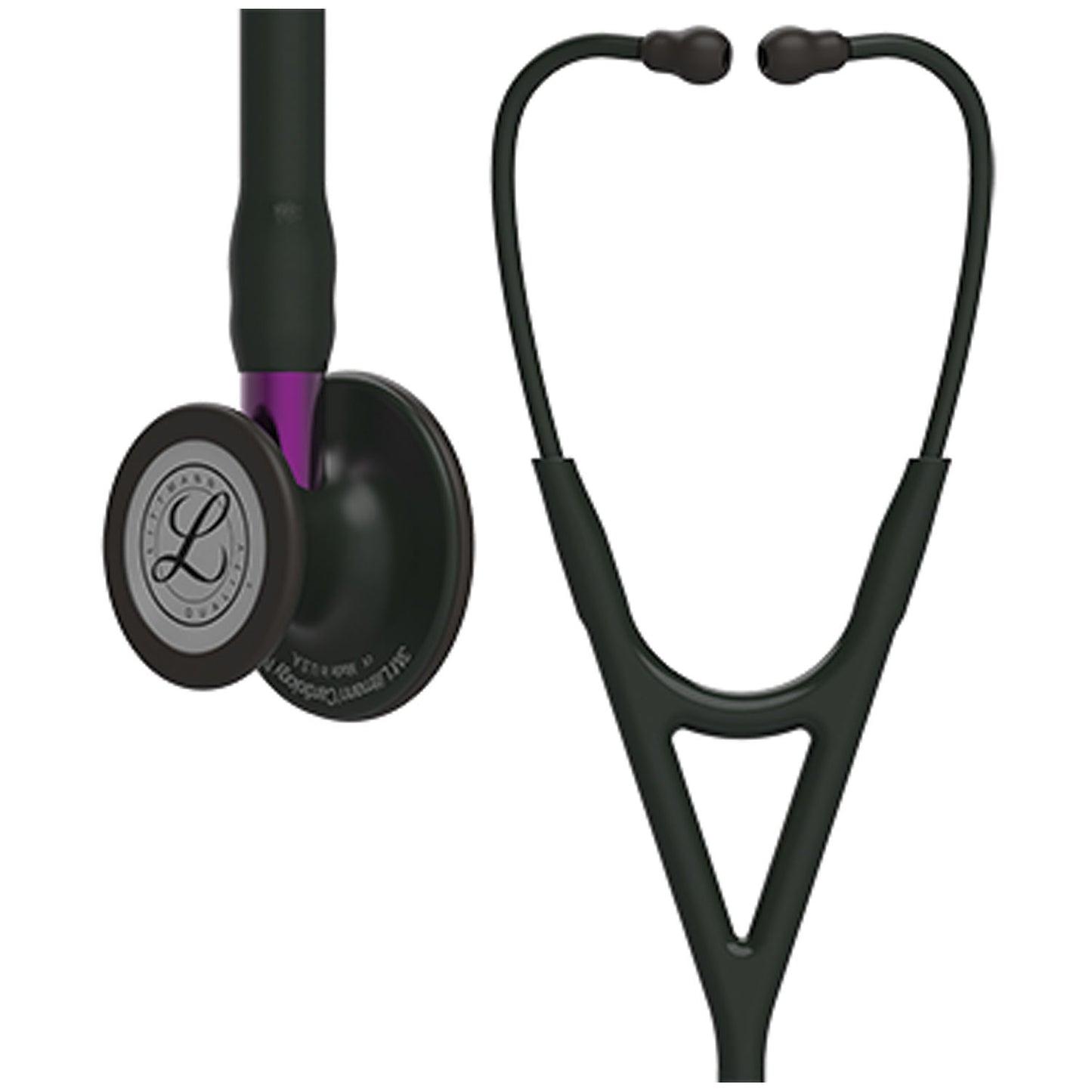Stethoscope, Black Finish Chestpiece, Black Tube, Violet Stem and Black Headset, 27" (Continental US+HI Only) (Littmann items are only available for sale online by distributors authorized by 3M Littmann)
