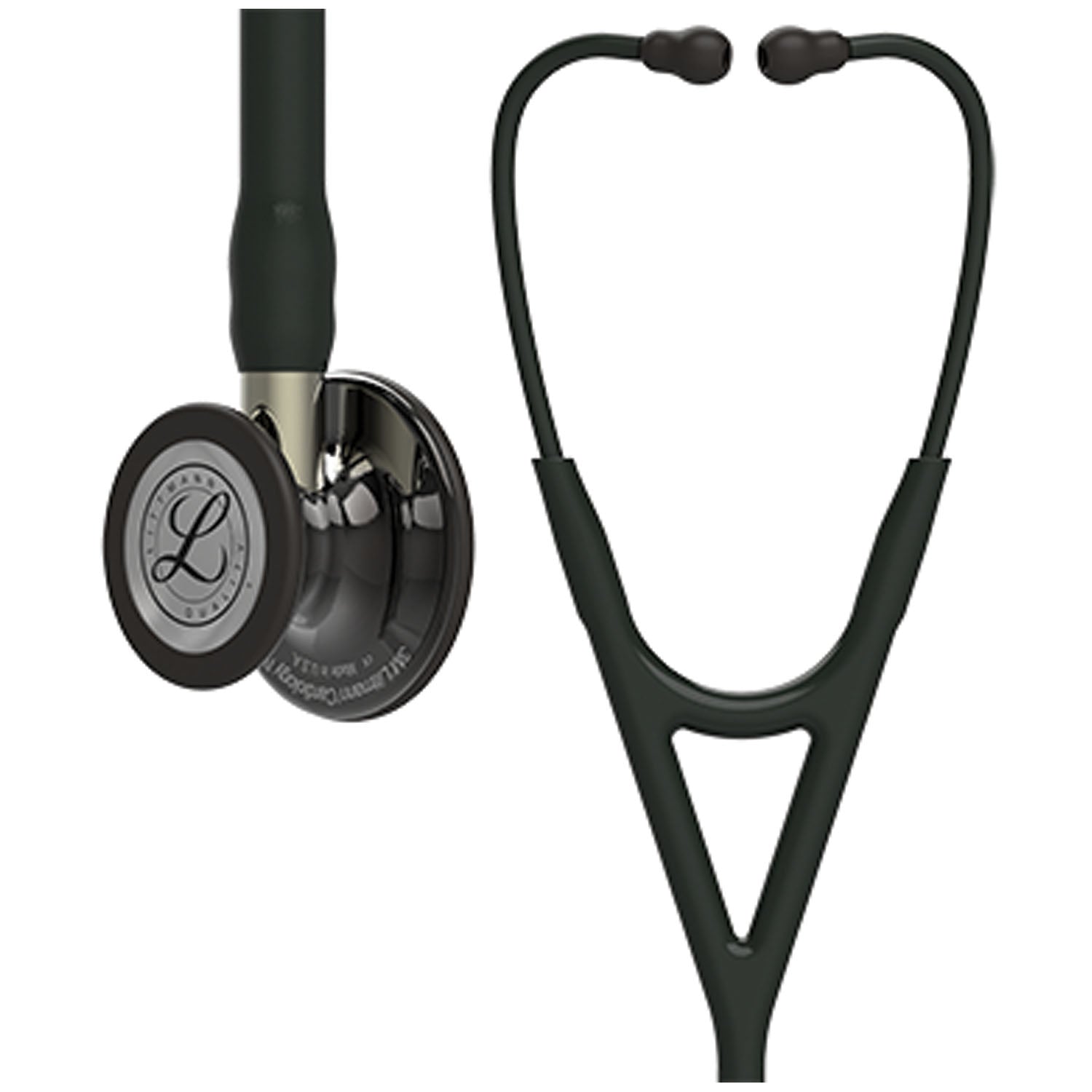 Stethoscope, High Polish Smoke Finish Chestpiece, Black Tube, Champagne Stem and Black Headset, 27" (Continental US+HI Only) (Littmann items are only available for sale online by distributors authorized by 3M Littmann)