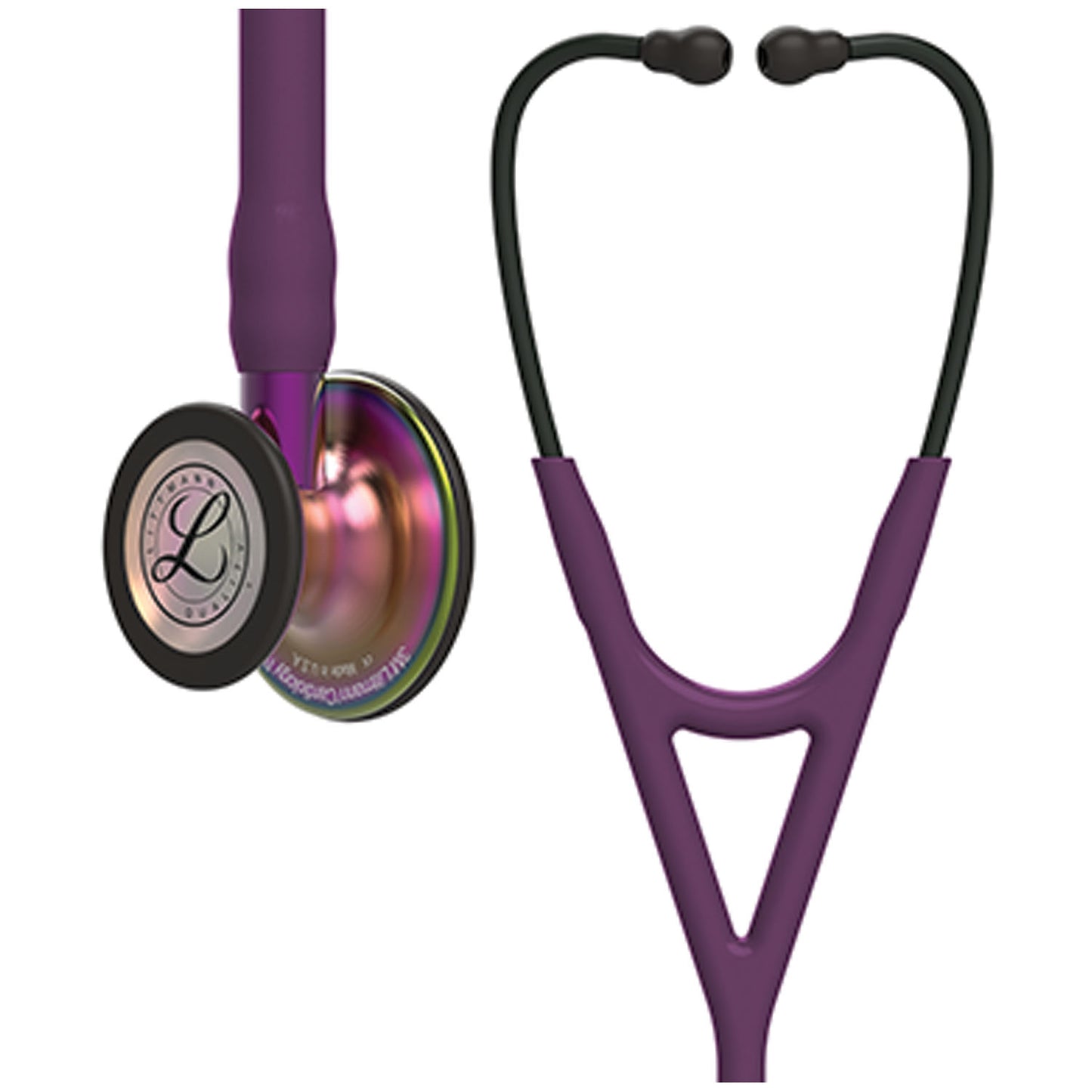 Stethoscope, Rainbow Finish Chestpiece, Plum Tube, Violet Stem and Black Headset, 27" (Continental US+HI Only) (Littmann items are only available for sale online by distributors authorized by 3M Littmann)