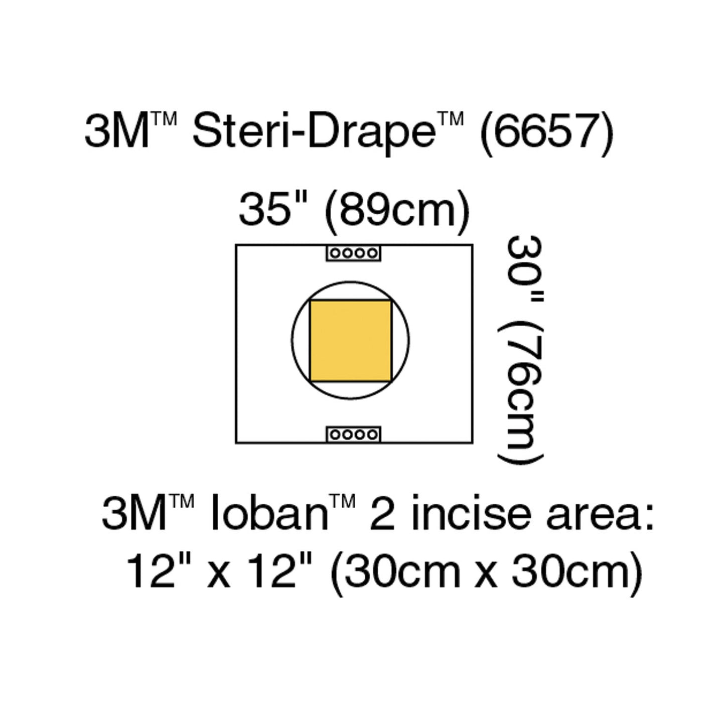 Cesarean-Section Pouch with Ioban 2 Incise Film, 35" x 30", 10/bx, 4 bx/cs (Continental US+HI Only) 