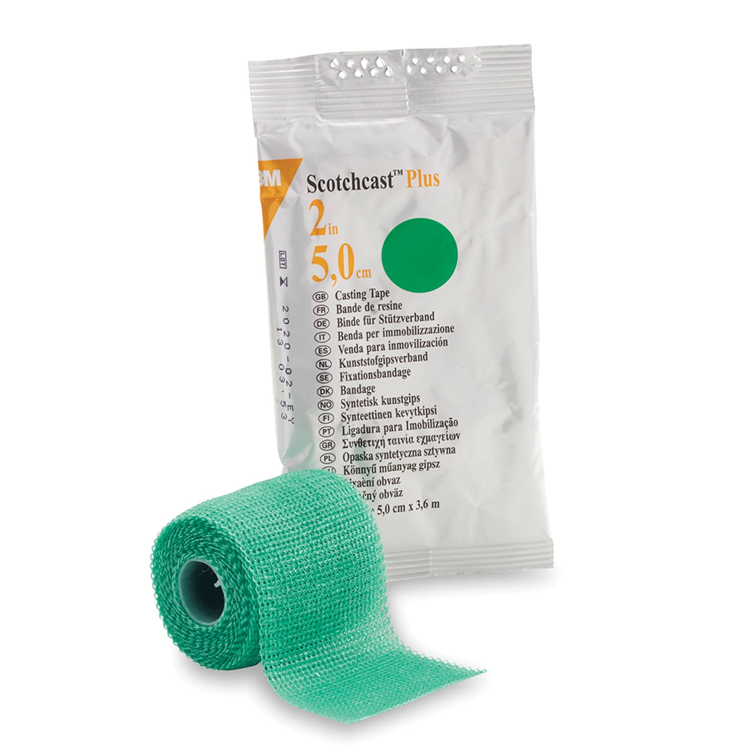 Plus Casting Tape, 2" x 4 yds, Green, 10/cs (Continental US+HI Only)