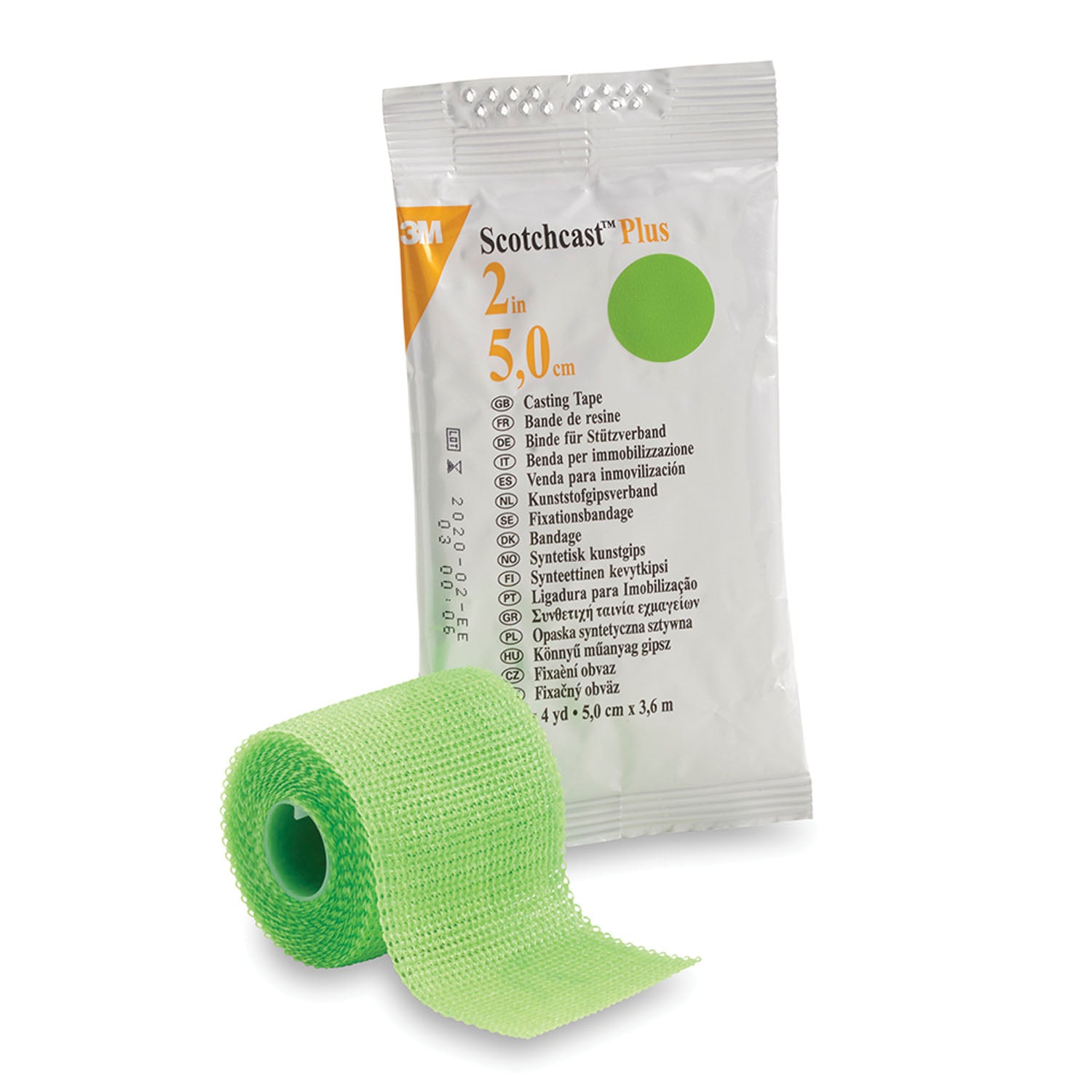 Plus Casting Tape, 2" x 4 yds, Bright Green, 10/cs (Continental US+HI Only)