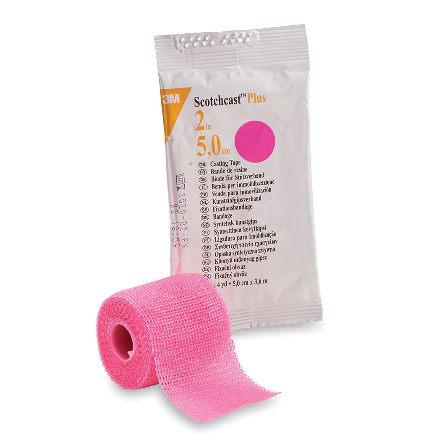 Plus Casting Tape, 2" x 4 yds, Rose, 10/cs (Continental US+HI Only)