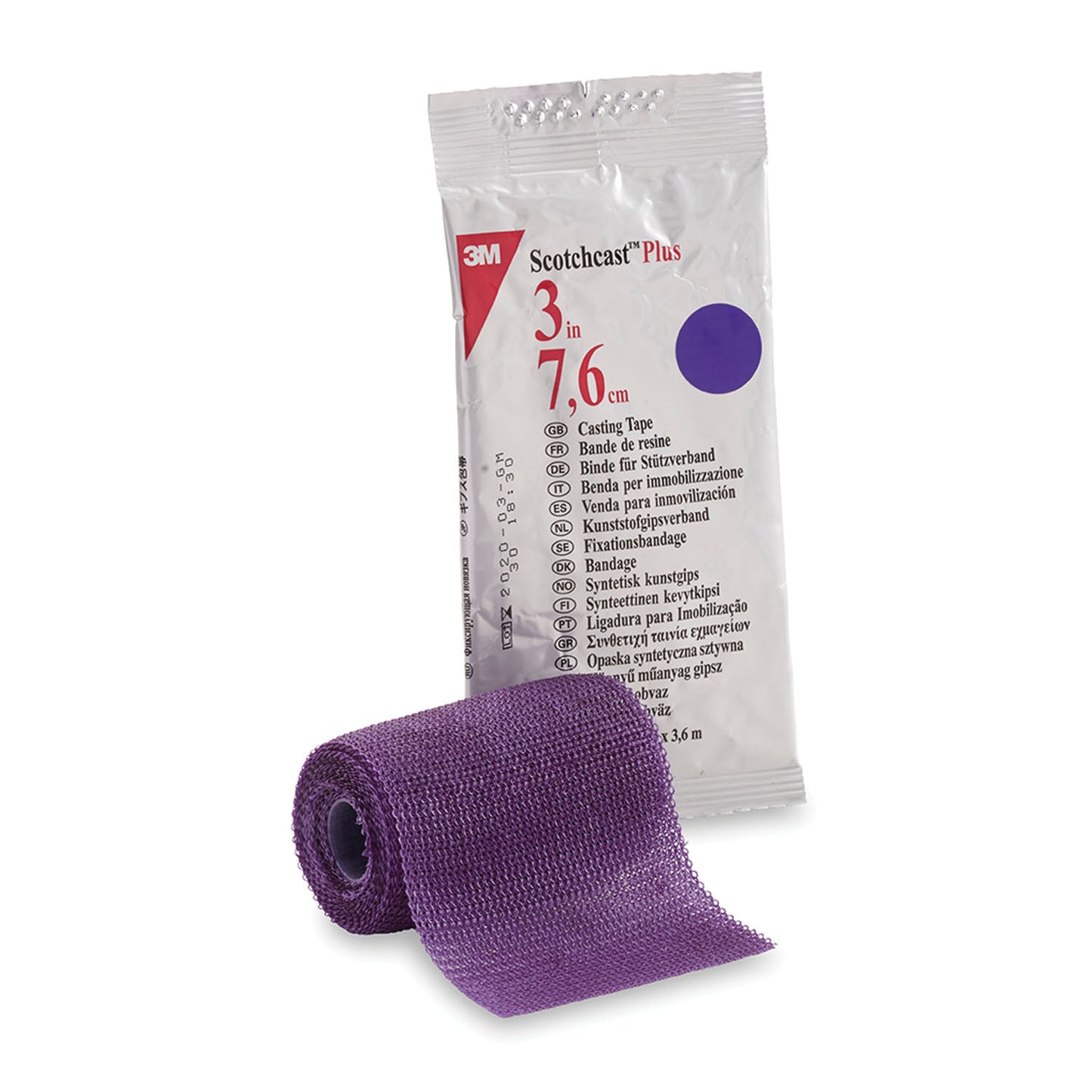 Plus Casting Tape, 3" x 4 yds, Purple, 10/cs (Continental US+HI Only)