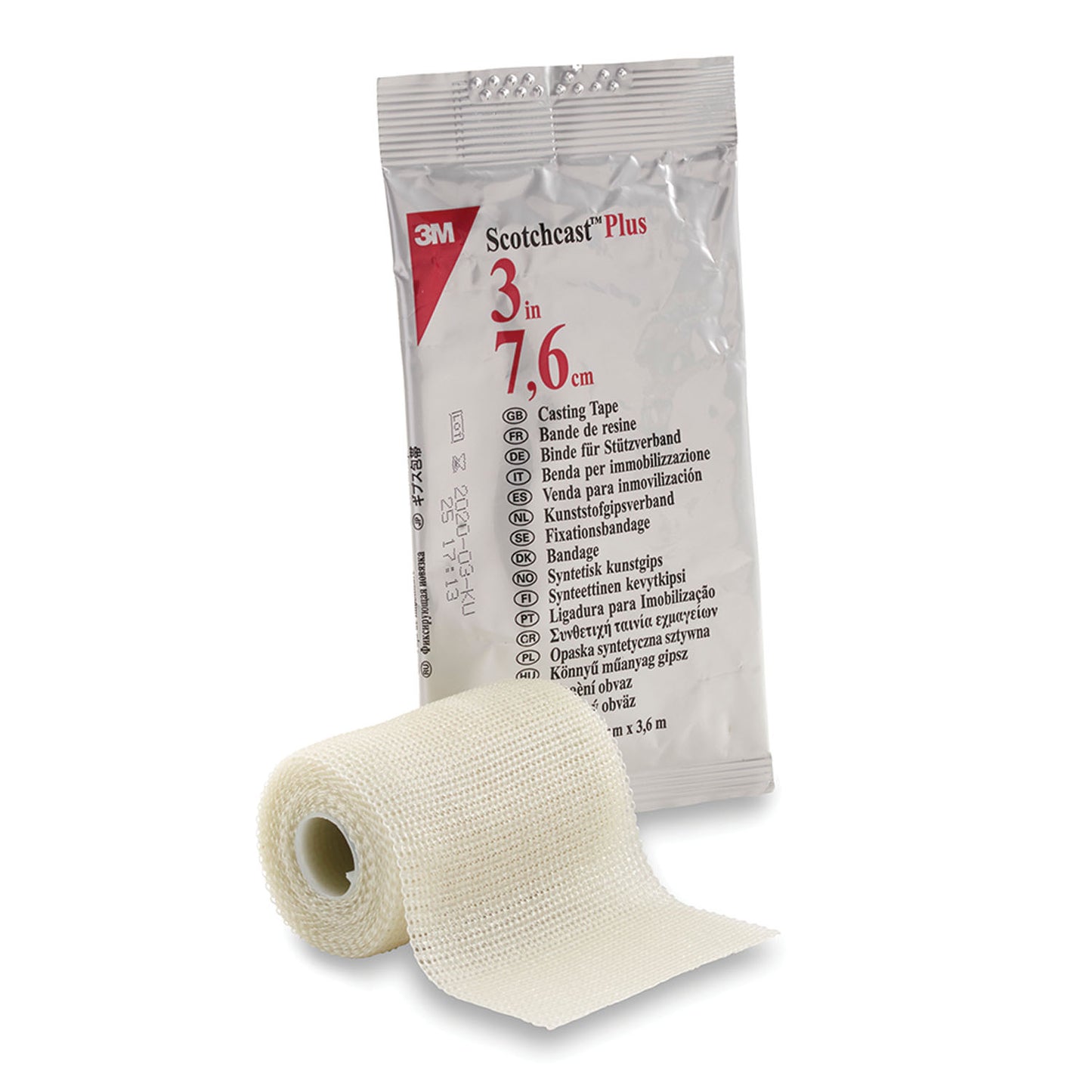 Plus Casting Tape, Standard, 3" x 4 yds, White, 10/cs (Continental US+HI Only)