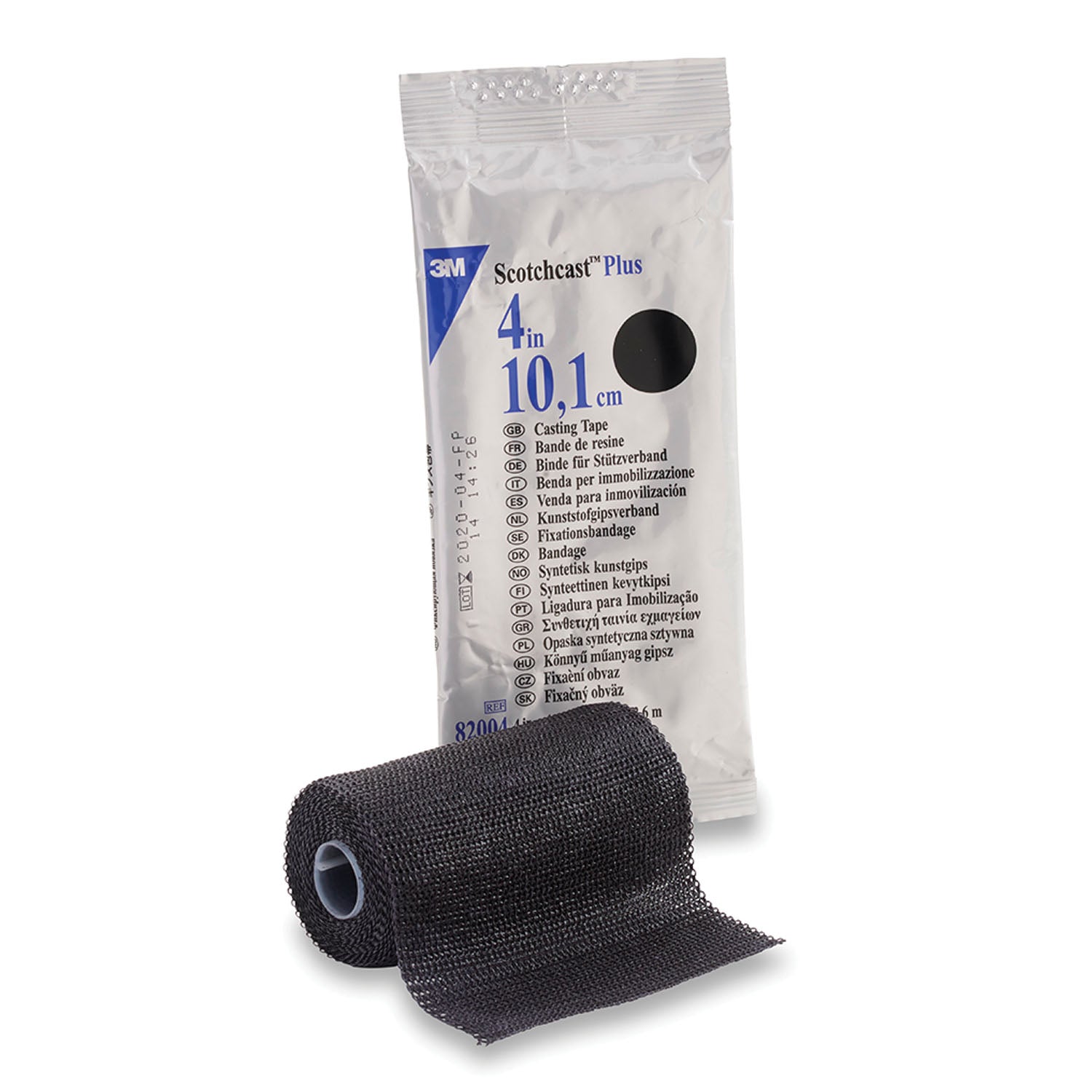 Plus Casting Tape, 4" x 4 yds, Black, 10/cs (Continental US+HI Only)