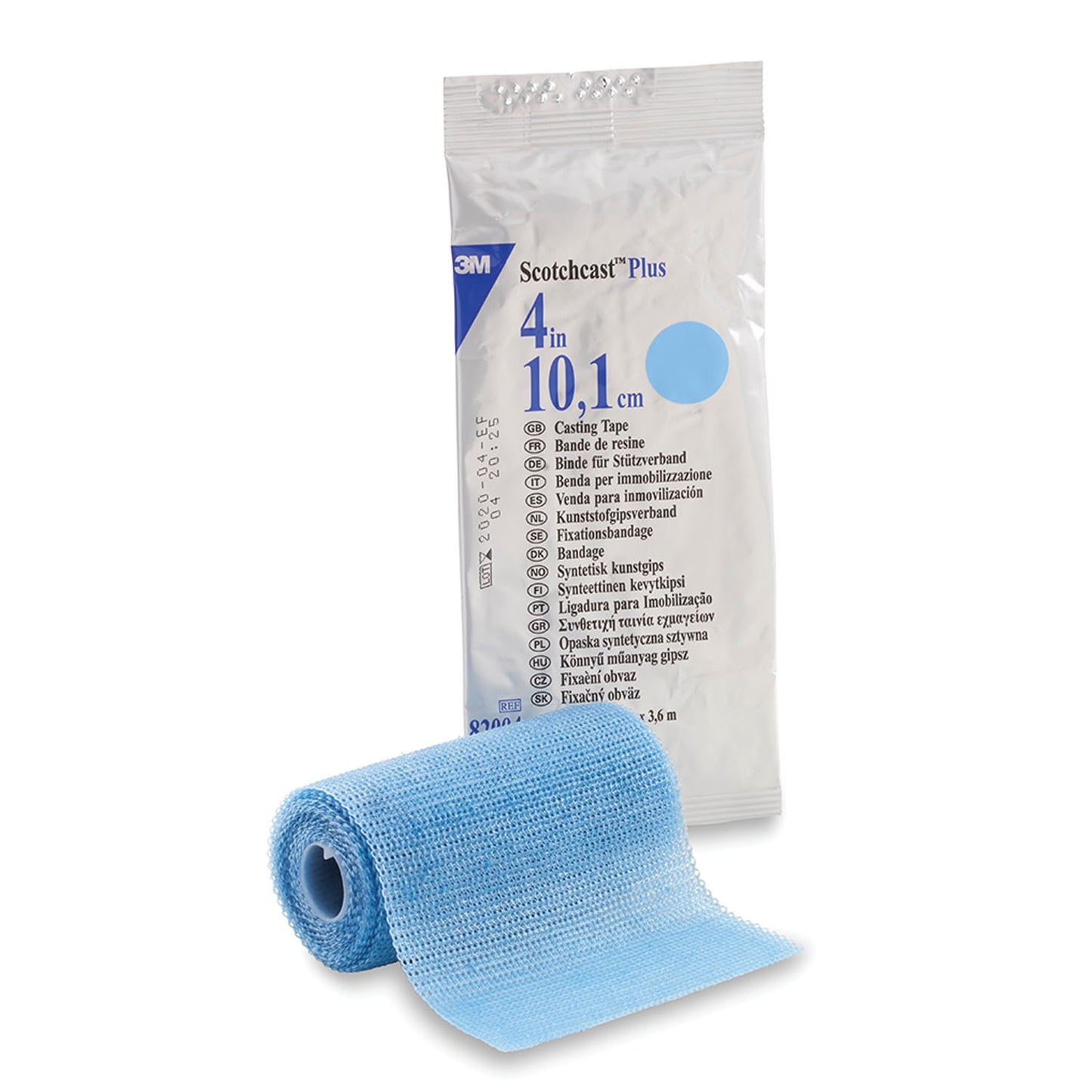 Plus Casting Tape, 4" x 4 yds, Light Blue, 10/cs (Continental US+HI Only)