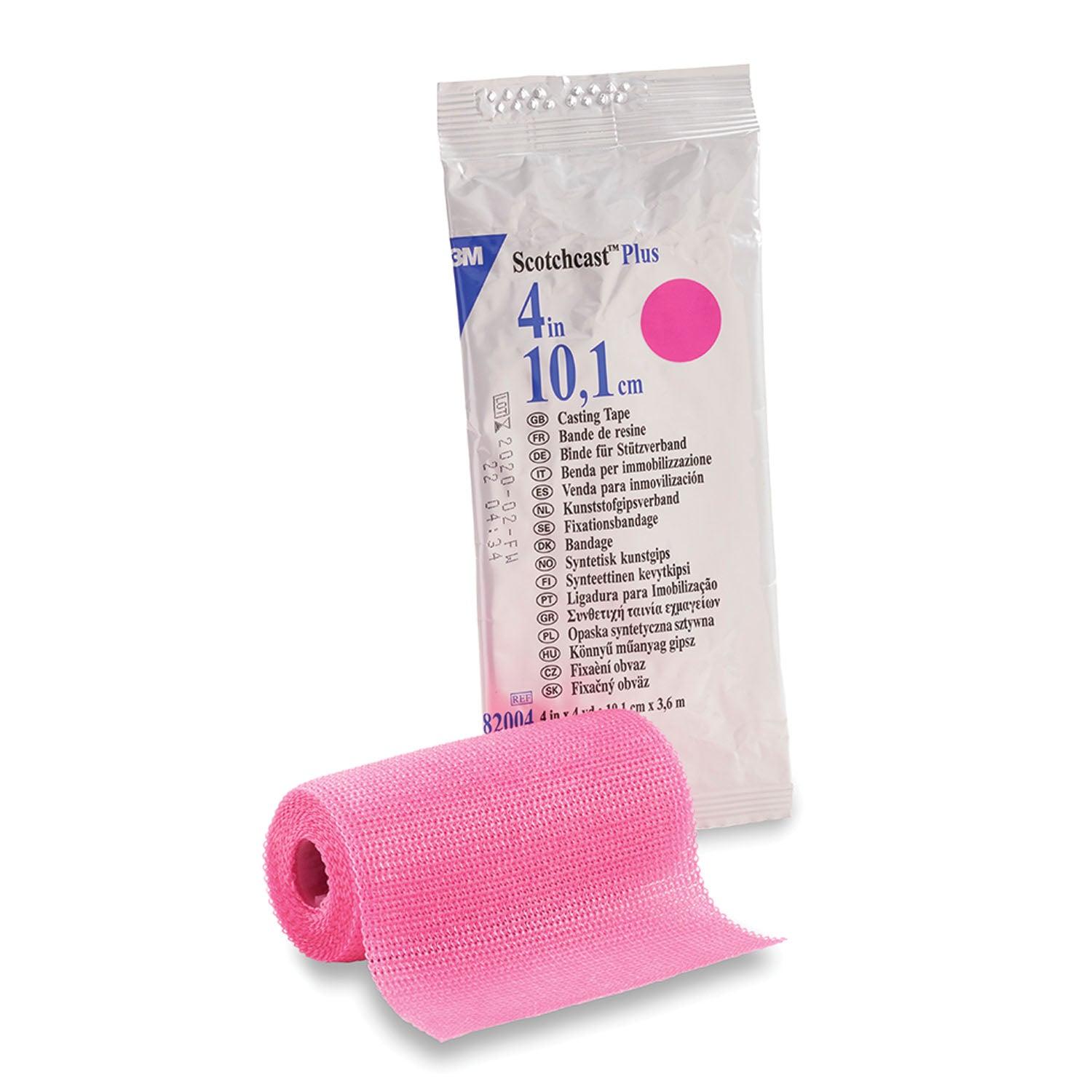Plus Casting Tape, 4" x 4 yds, Rose, 10/cs (Continental US+HI Only)