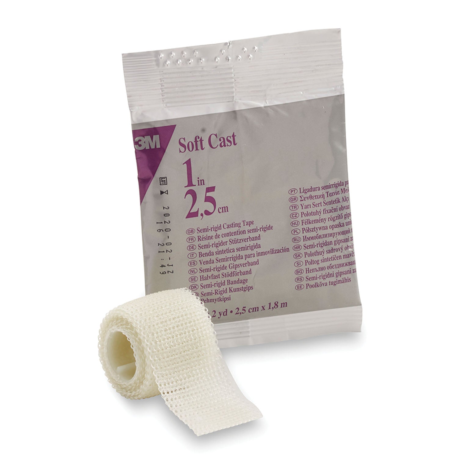 Soft Casting Tape, White, 1" x 2 yds, 10/cs (Continental US+HI Only)