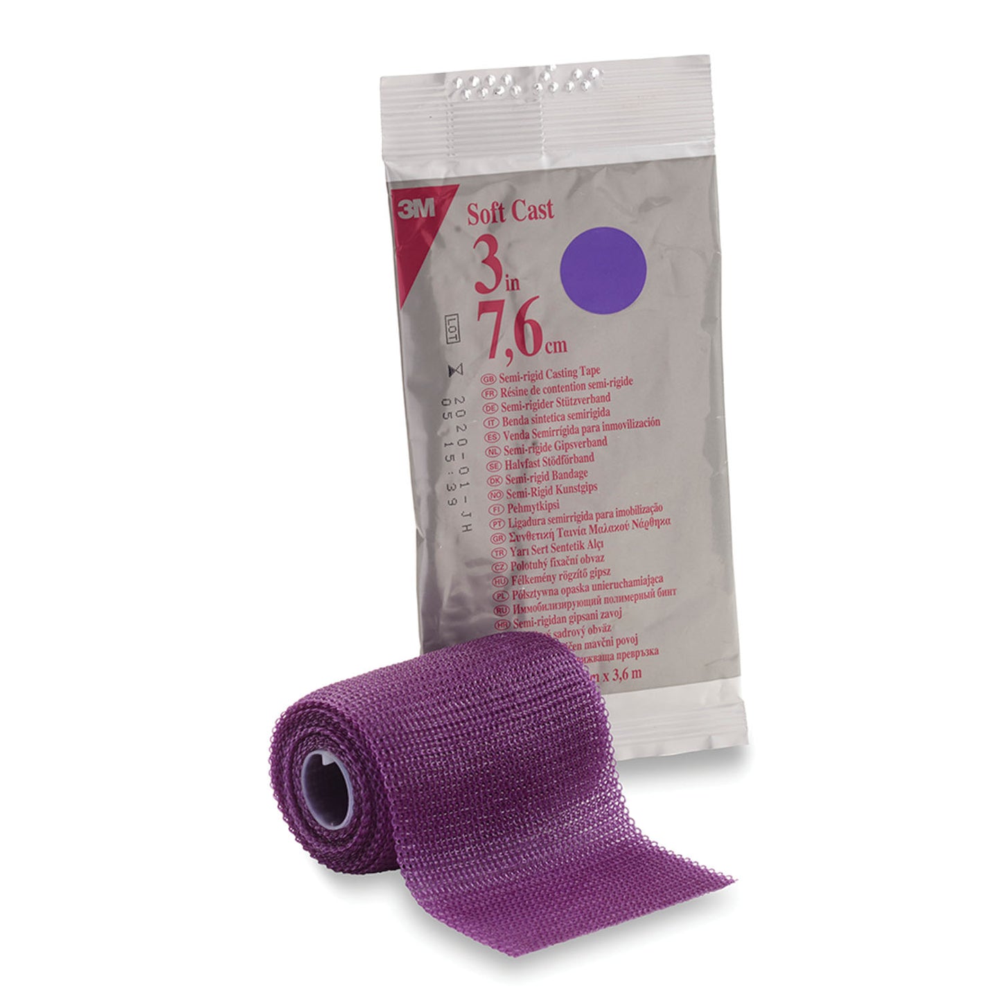 Soft Casting Tape, Purple, 3" x 4 yds, 10/cs (Continental US+HI Only)
