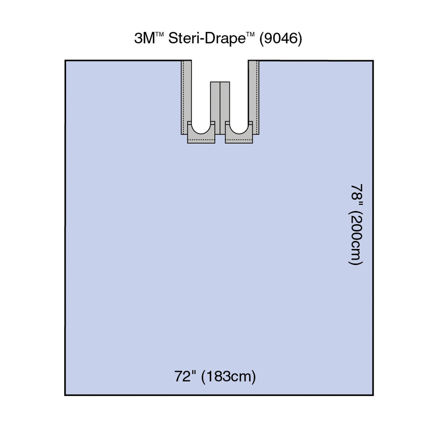 Steri-Drape Bilateral Split Sheet, 72" x 78", Absorbent Impervious Material, 15/bx, 2 bx/cs (Continental US+HI Only)