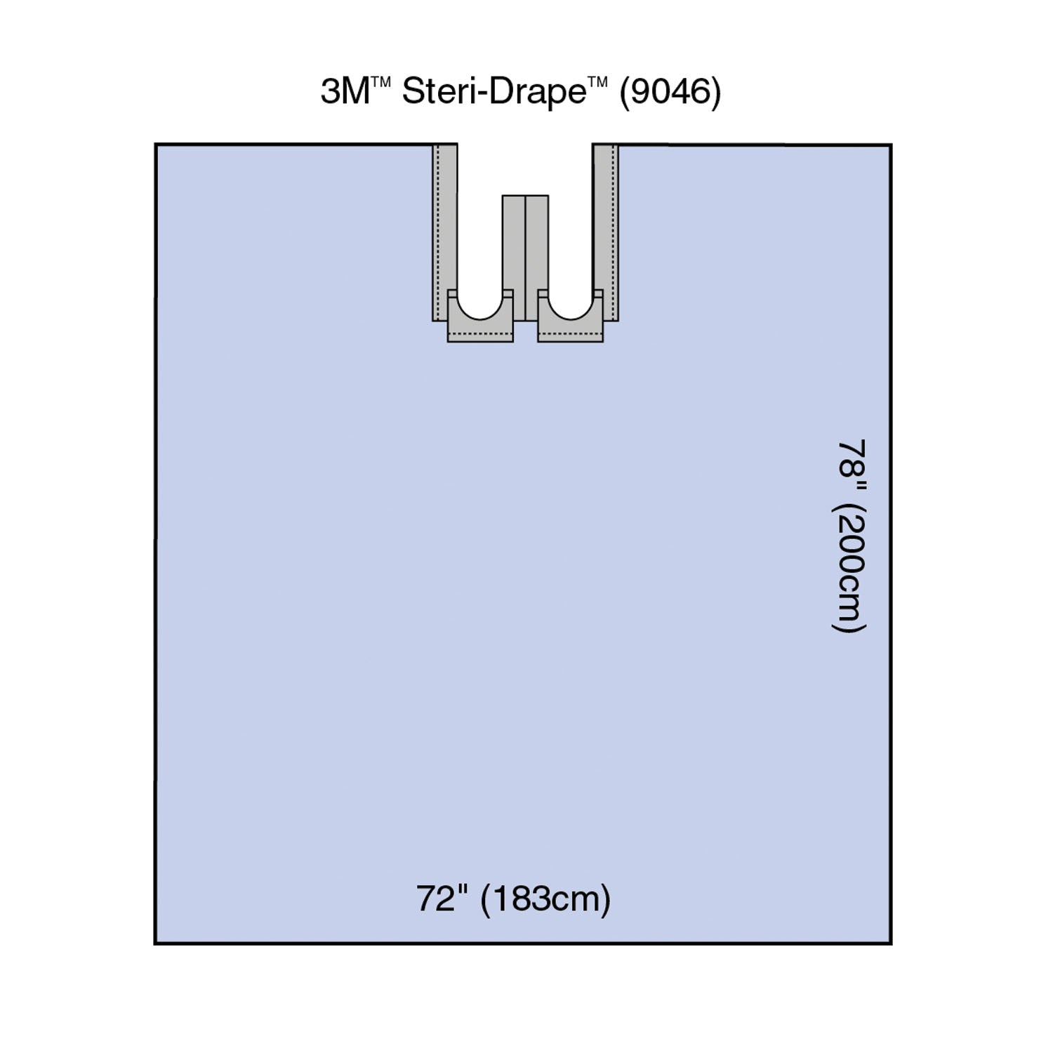 Steri-Drape Bilateral Split Sheet, 72" x 78", Absorbent Impervious Material, 15/bx, 2 bx/cs (Continental US+HI Only)
