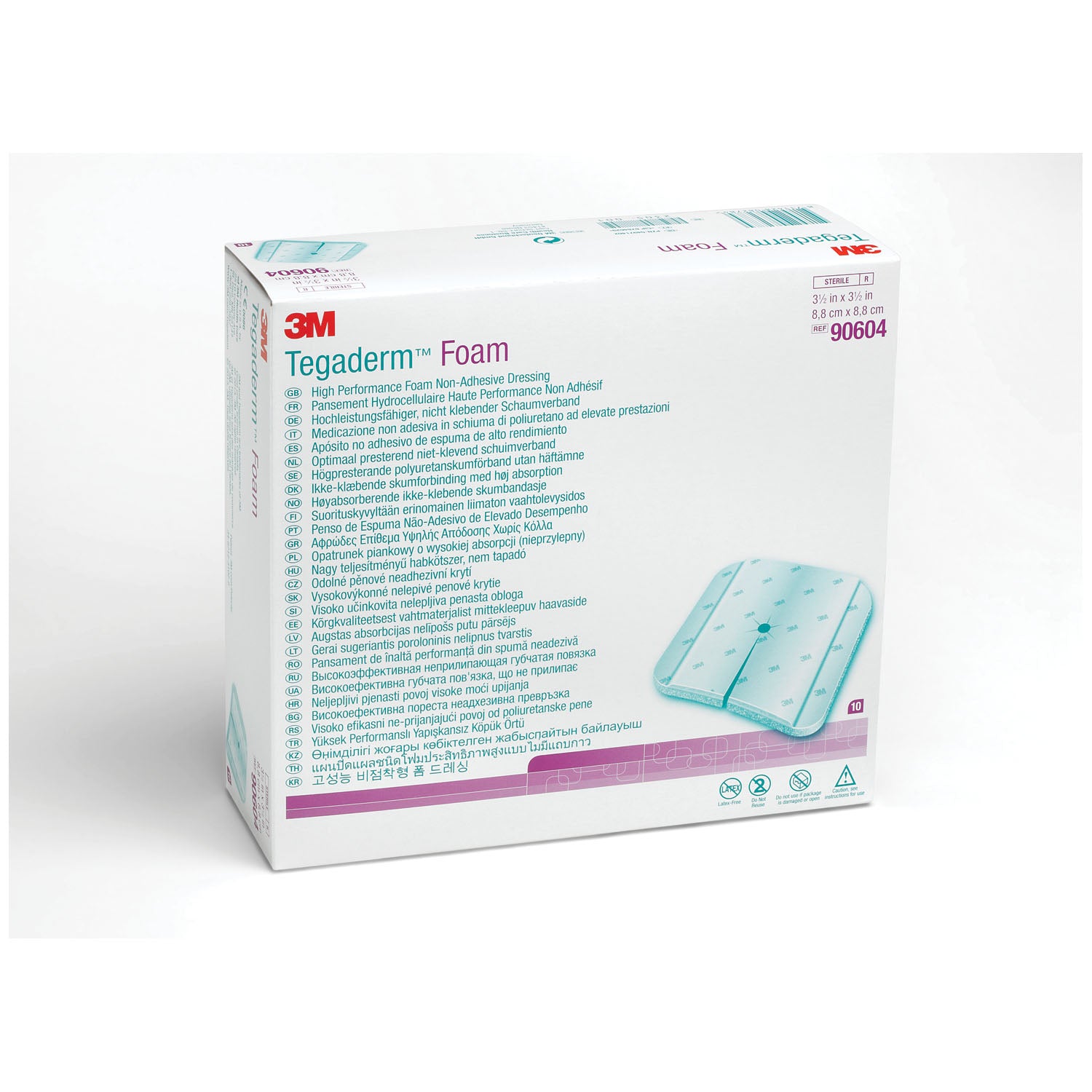 Non-Adhesive Foam Dressing, 3_" x 3_", 10/bx, 4 bx/cs (Continental US+HI Only)