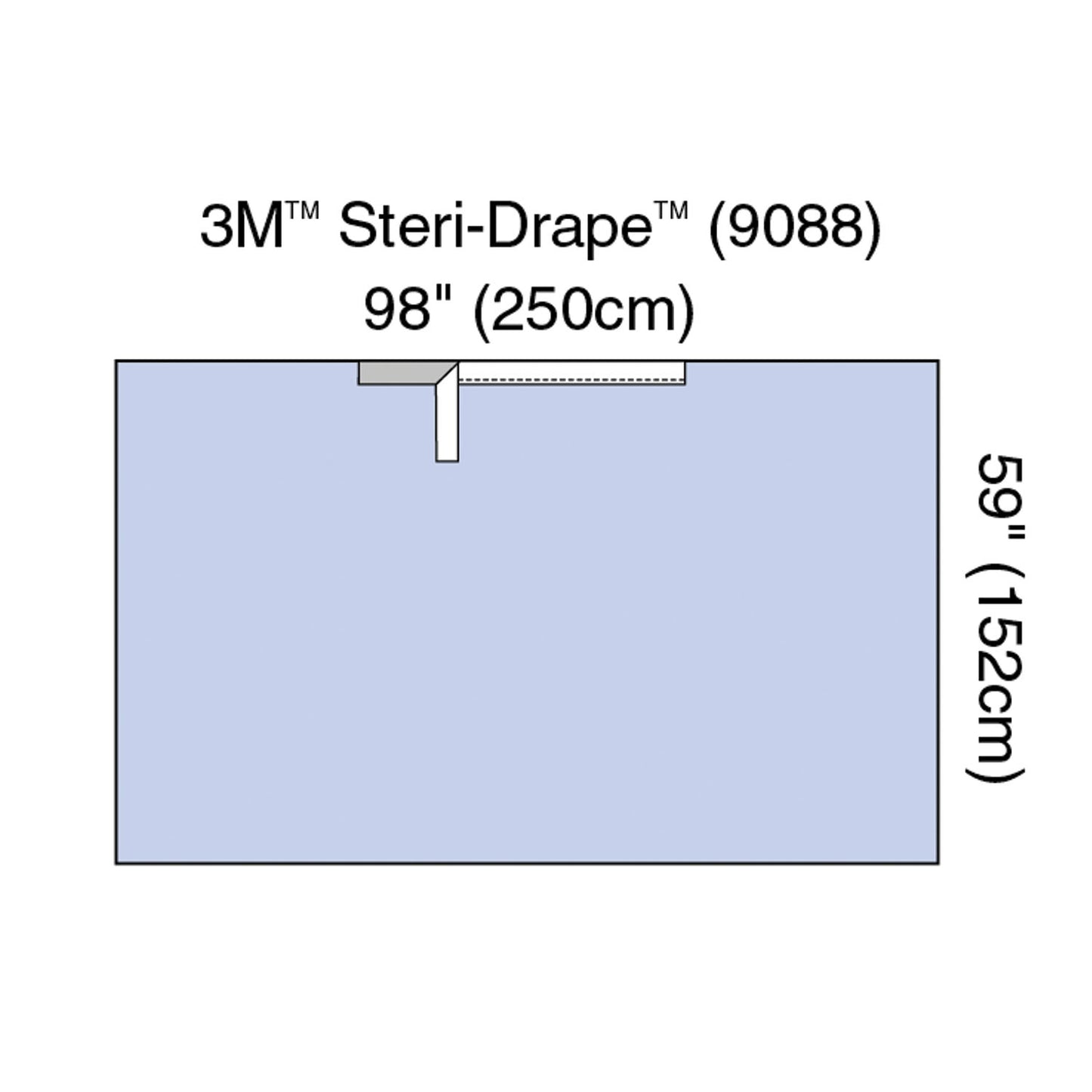 Steri-Drape Adhesive Drape Sheet, 98" x 60", Absorbent Impervious Material, 25/bx, 2 bx/cs (Continental US+HI Only)