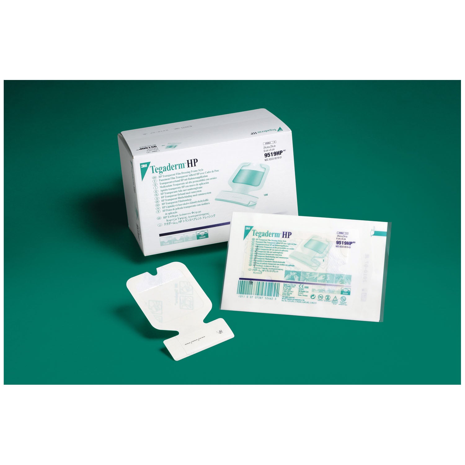 Film Dressing, 2 3/8" x 2 3/8" with Secure Strip, 100/bx, 4 bx/cs (Continental US+HI Only)