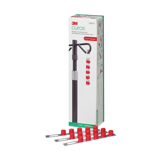 Stopper Disinfecting Cap for Open Female Luer, Strips (5 count), 50 strips/bx, 8 bx/cs (Continental US+HI Only)
