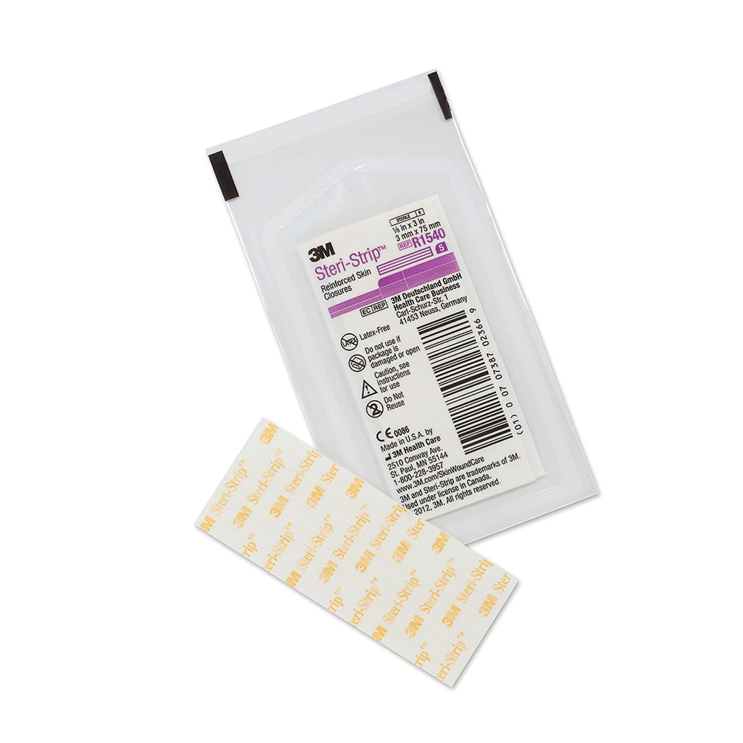 Reinforced Skin Closure, 1/8" x 3", 5 strips/env, 50 env/bx, 4 bx/cs (Continental US+HI Only)