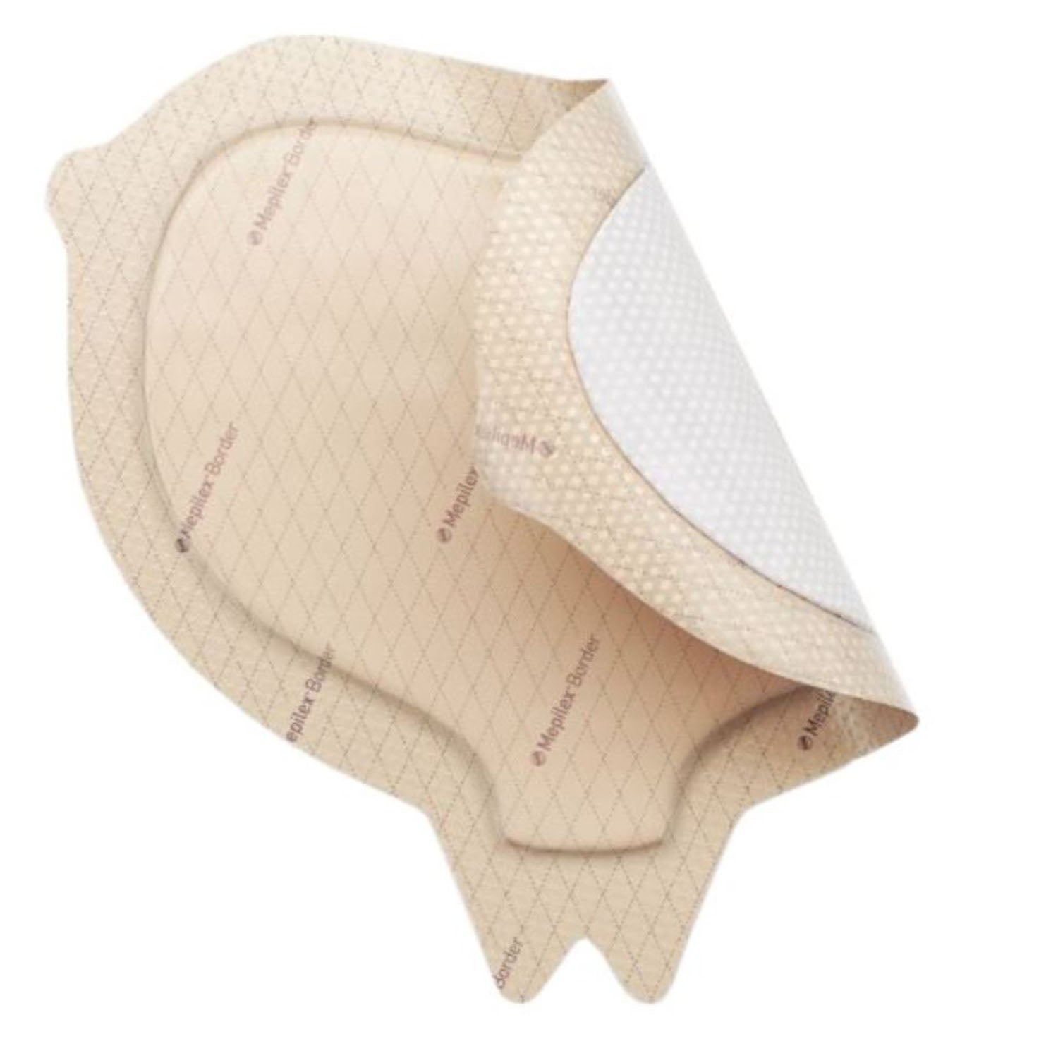 Border Foam Sacrum Dressing, 8.7 x 9.8 (22 x 25cm), Self-Adherent Soft Silicone, 10/bx, 4bx/cs (US Only)