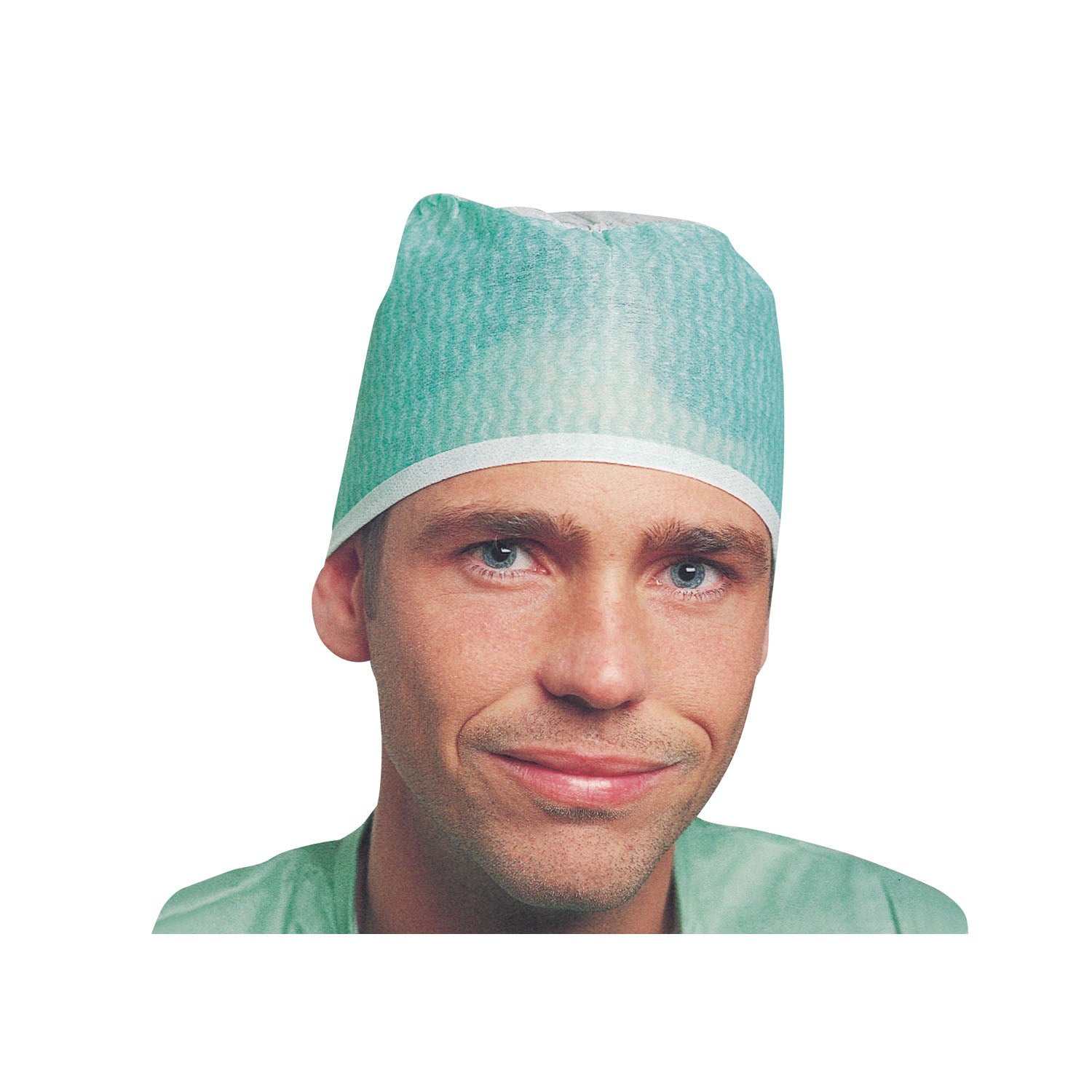 Sheer Bouffant Nurses Cap, Tie-Band, Basic, Green, 100/bx, 5 bx/cs (US Only)