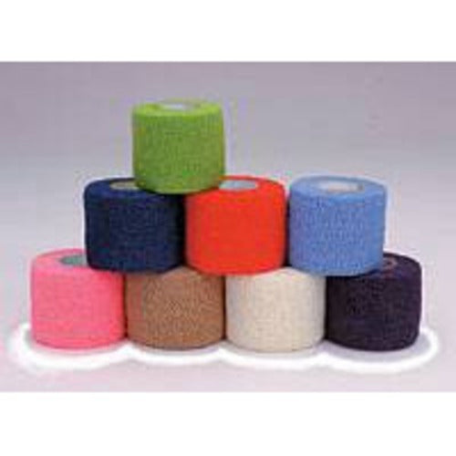 Self-Adherent Wrap, 1.5" x 5 yds, Colorpack, includes Red, Blue, Light Blue, Purple, Neon Pink & Neon Green, Hand Tear, Latex Free (LF), 48 rl/cs