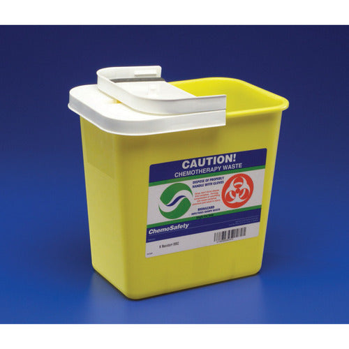 Sharps Container, 8 Gal, PGII, D.O.T. Compliant, Yellow, Base Sliding Lid, 17_"H x 11"D x 15_"W, 10/cs (Continental US Only)