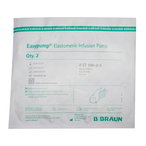 Easypump Short Term, 100-2-S, 100 ml Filling Volume, 50 ml/hr Flow Rate, 2 hr Infusion Time, Green, 10/cs (Rx) (Continental US+HI Only)