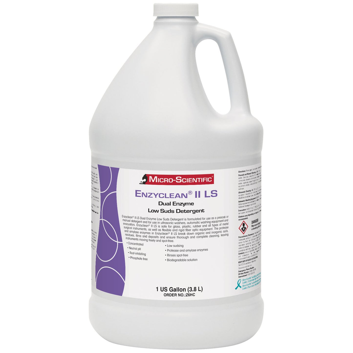 Enzyclean II LS Dual Enzyme Low Suds Detergent, Gallon, 4/cs (36 cs/plt)