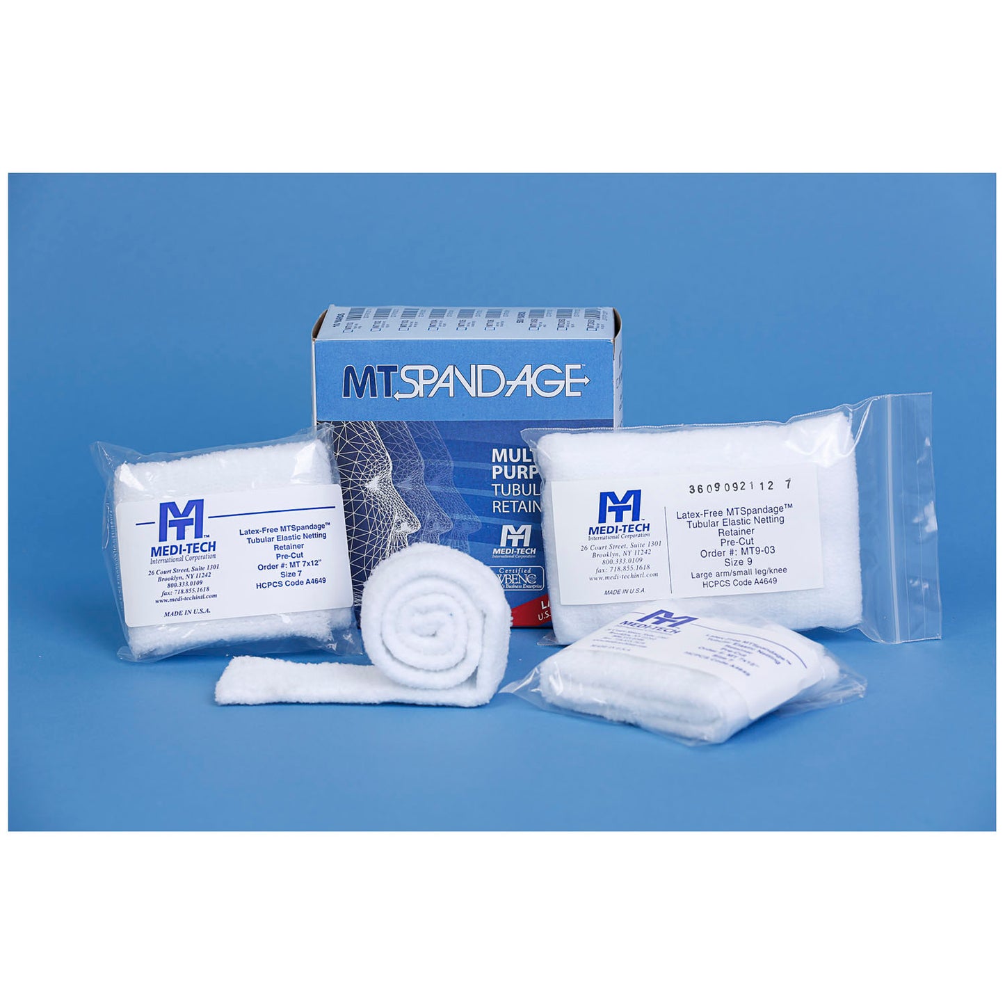 MT Spandage Tubular Retainer Net, Latex-Free, Pre-Cuts, Large Head, Shoulder, Thigh, Size 6, Length 36in, 50/cs