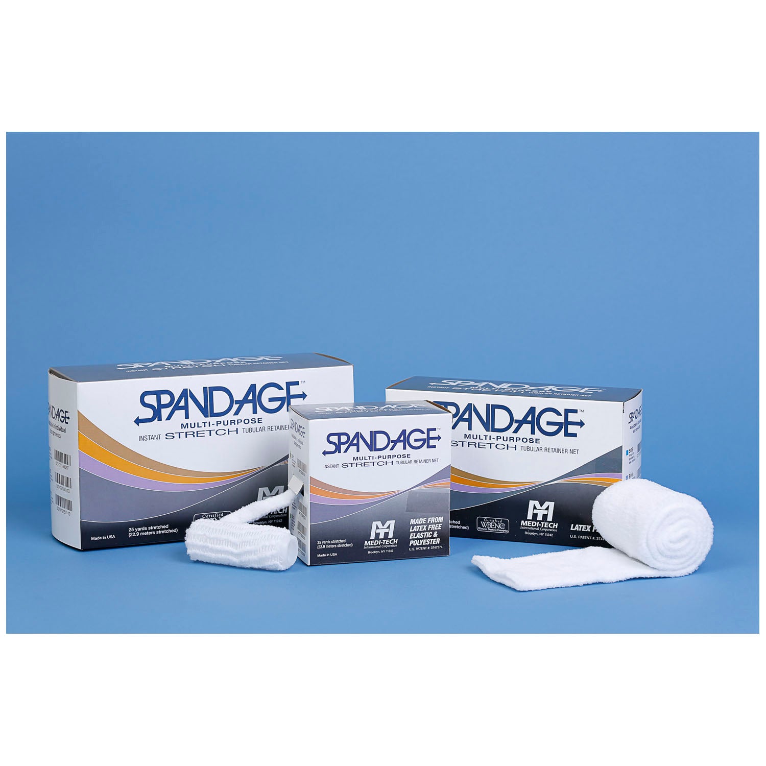 Original Spandage Tubular Retainer Net, Latex-Free, 25yds Stretched, Small Finger, Toe With Applicator, Size 1