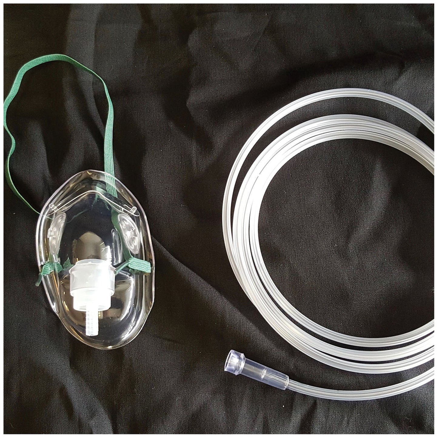 Oxygen Mask, Simple, Medium Concentration, Pediatric, Elongated, 7' Star Tubing, 50/cs (40 cs/plt)
