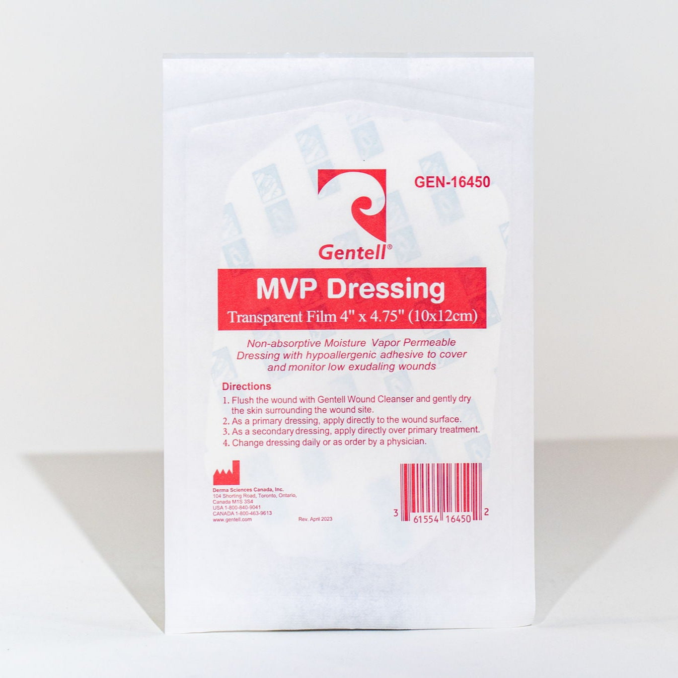 MVP Transparent, 4" x 4.75", Dressing, 50/bx