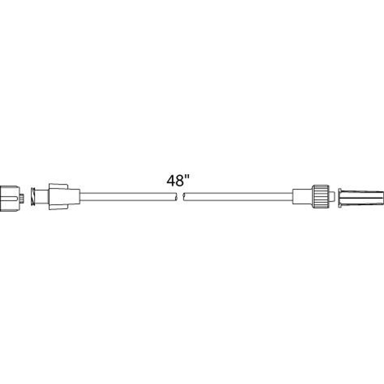 Standard Bore Extension Set, SmartSite Needle-Free Valve, Non-Removable Blue Slide Clamp, Male Luer Lock, 0.8 ml, 8" Length, Non-DEHP, Latex-Free (LF), 100/cs (US Only)
