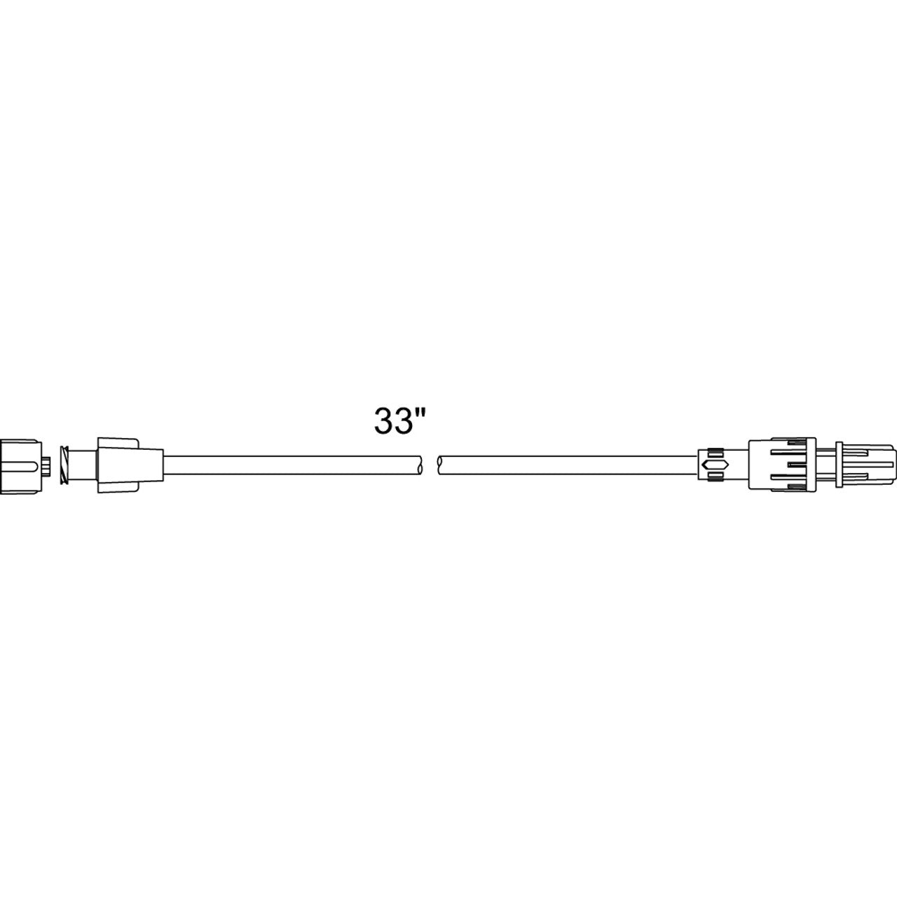 Standard Bore Extension Set, (2) SmartSite Needle-Free Valves, Pinch Clamp, Slide Swivel Luer Lock, 1.6 ml, 13" Length, Non-DEHP, Latex-Free (LF), 50/cs (US Only)