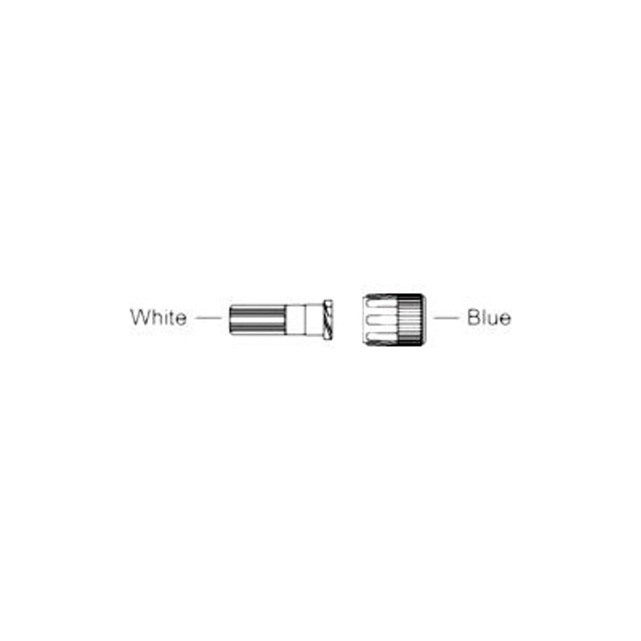 Luer Lock Caps for Male and Female Ports, Sold Connected, Non-DEHP Formulation, Latex-Free (LF), Non-PVC, 50/cs (US Only)