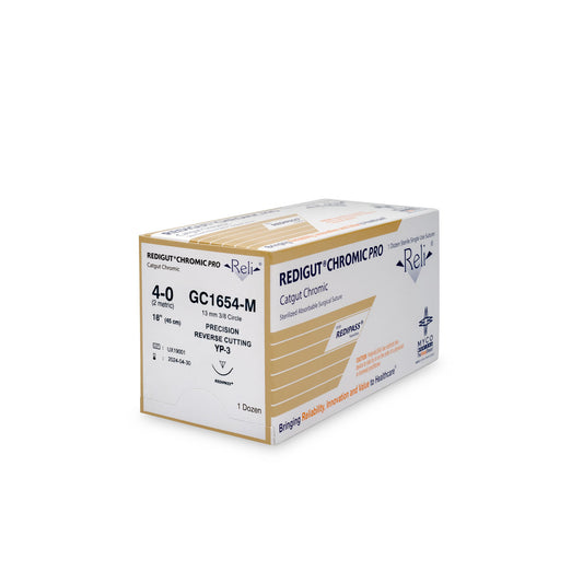 Suture, 4-0, Redigut, Chromic, Natural, 18", YPS-3, 12/bx (US Only)