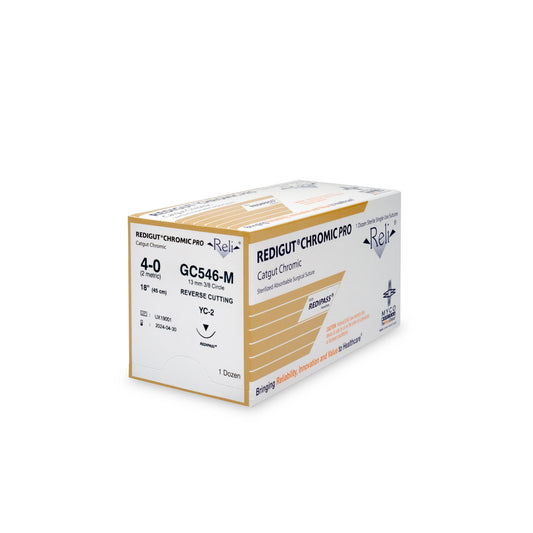 Suture, 4-0, Redigut, Chromic, Natural, 18", YC-2, 12/bx (US Only)