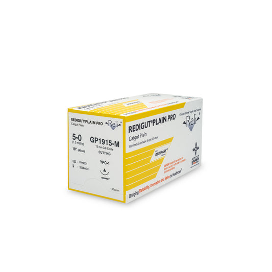 Suture, 5-0, Redigut, Plain, Natural, 18", YPC-1, 12/bx (US Only)