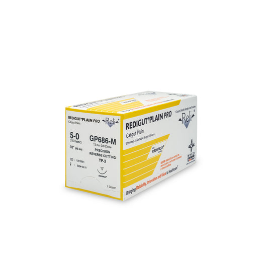 Suture, 5-0, Redigut, Plain, Natural, 18", YP-3, 12/bx (US Only)