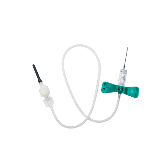 Safety Blood Collection Kit, 21G x _", 11.8" Tube, Green, No Tube Holder, Latex-Free (LF), Sterile, 100/bx (US Only)