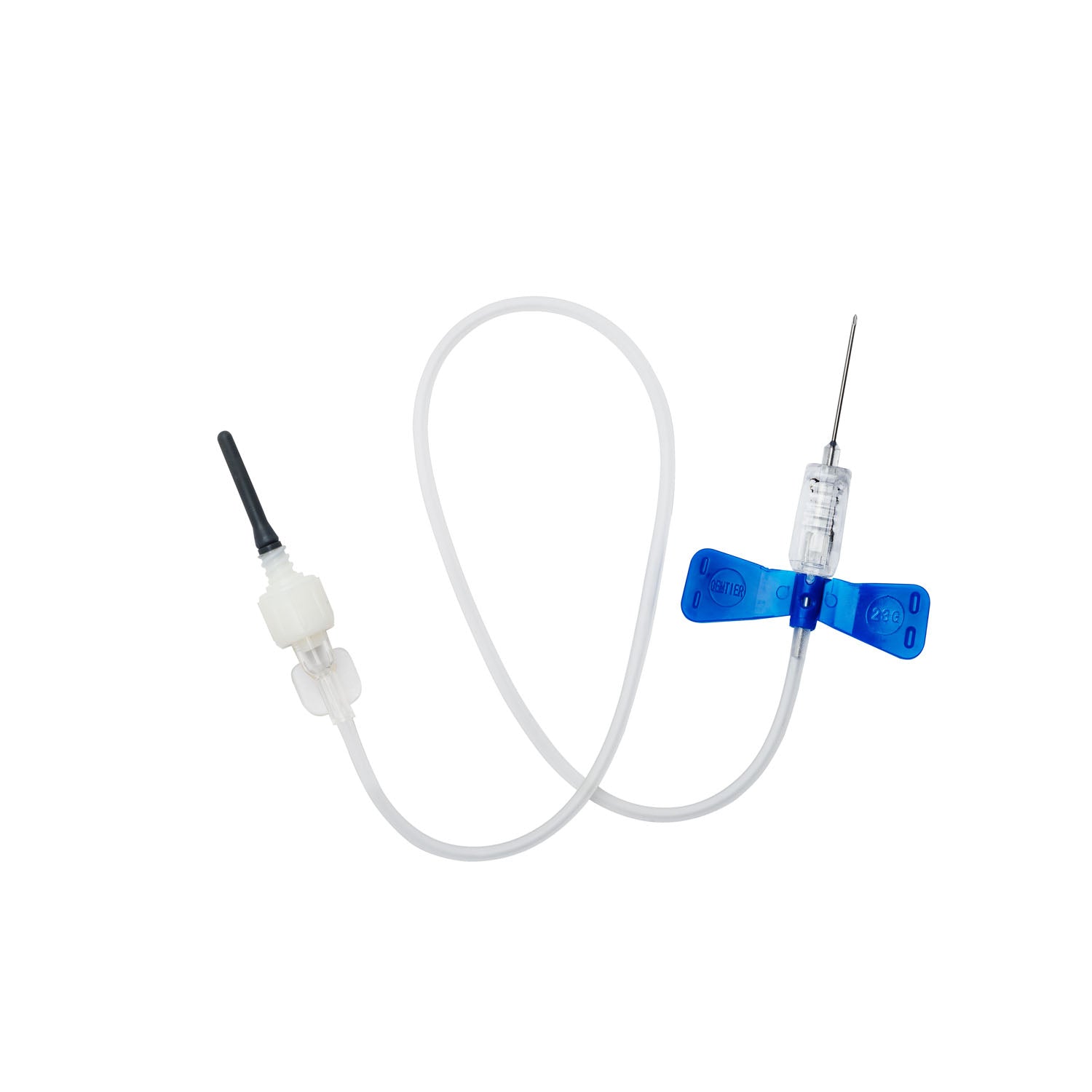 Safety Blood Collection Kit, 23G x _", 11.8" Tube, Blue, No Tube Holder, Latex-Free (LF), Sterile, 100/bx (US Only)