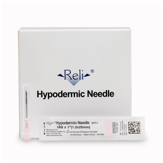 Hypodermic Needle Only, 18G x 1", Regular Wall, Regular Bevel, 100/bx (US Only)