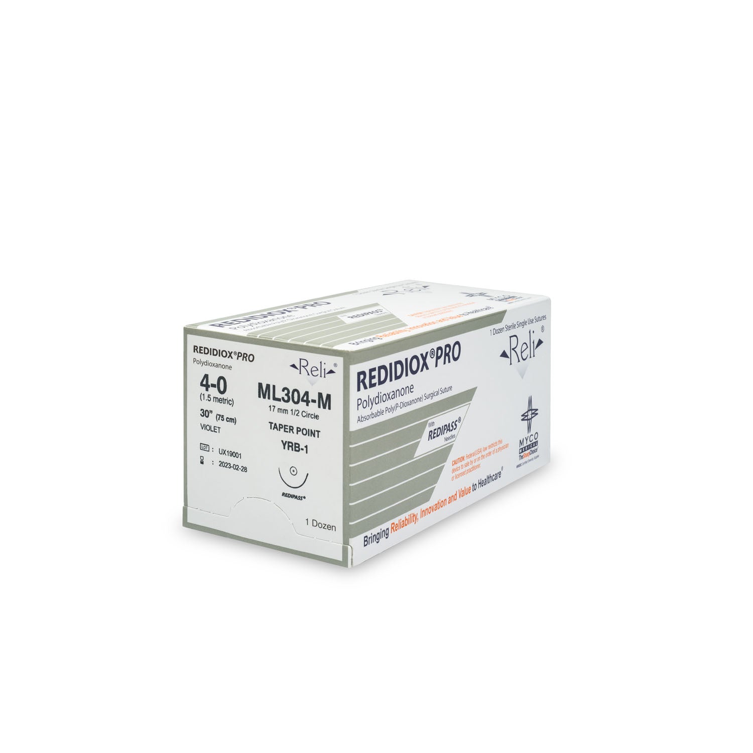 Suture, 4-0, Redidiox, Violet, Monofilament, 30", YRB-1, 12/bx (US Only)